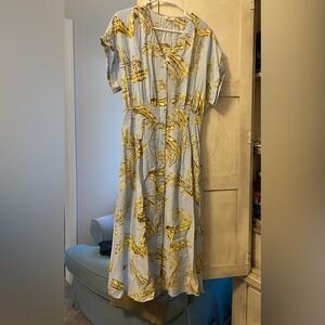 Entro Yellow and Gray Maxi Dress